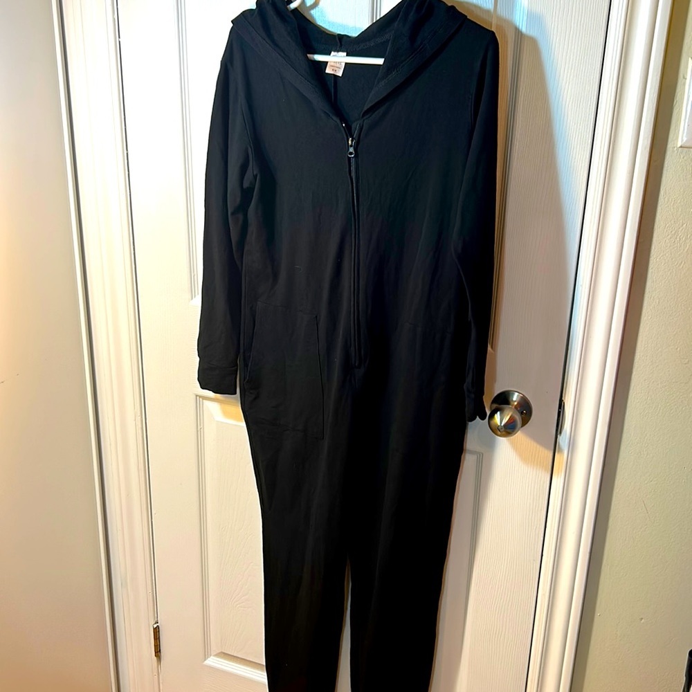 Smash + Tess Black Hooded Zip Jumpsuit